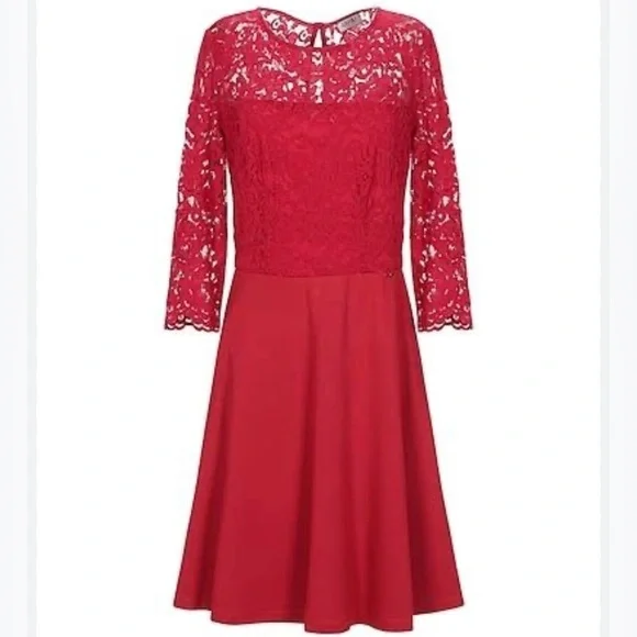 lace short bridal dress Lace Square Neck Bridal Dress with Short Sleeves – loveangeldress main image 0
